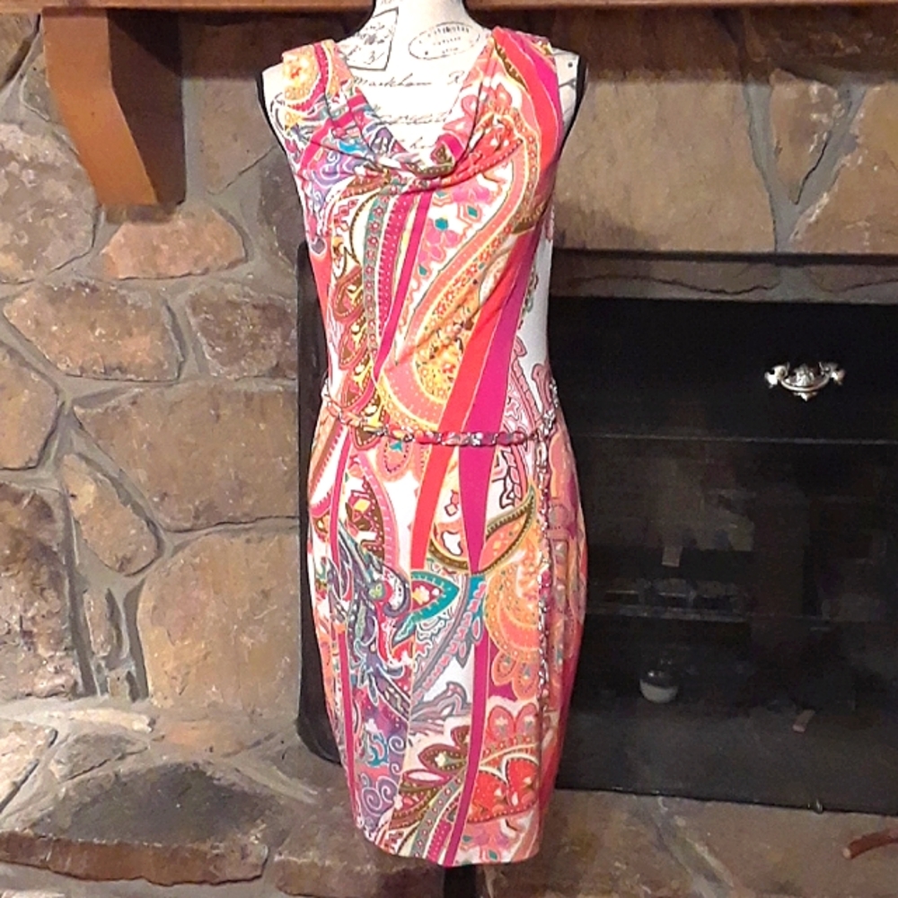 Vintage Cache paisley bodycon dress